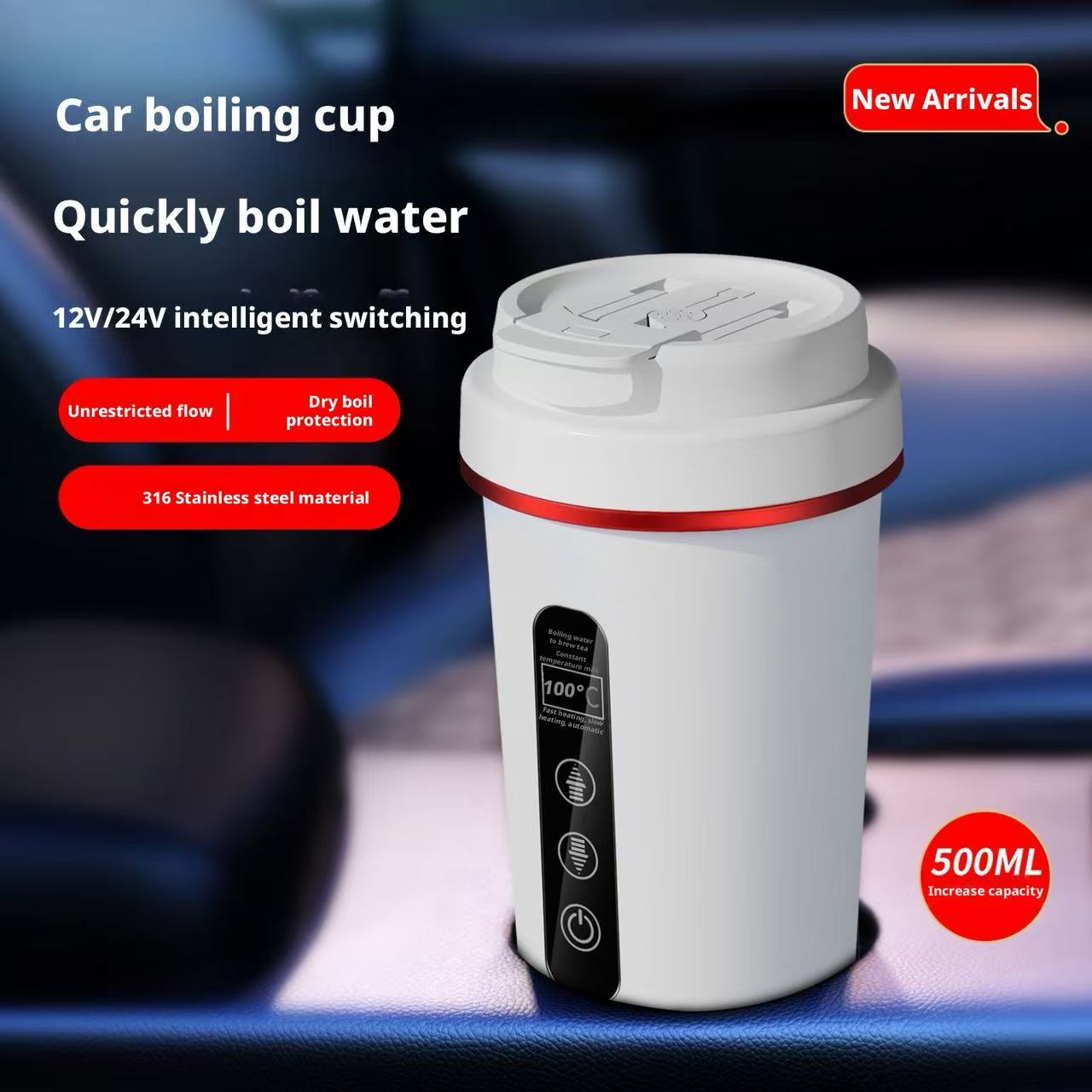 Hot Pot Portable Dual - Przenośny samochodowy czajnik elektryczny 12V 24V
