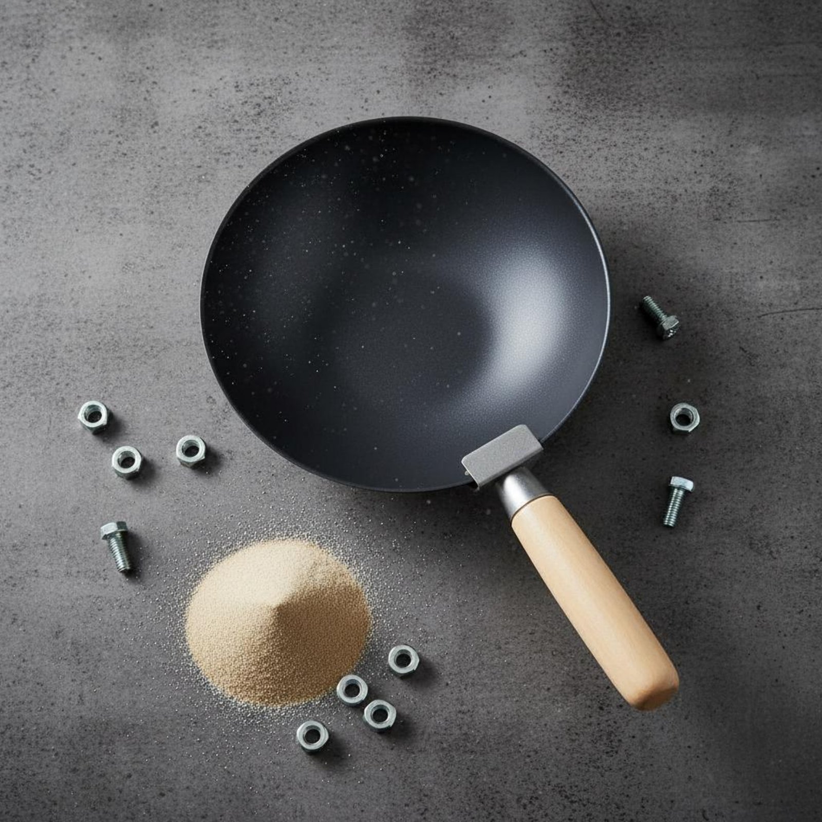 Wok Carbon Steel - Łopatka do mieszania cementu, odporna na
