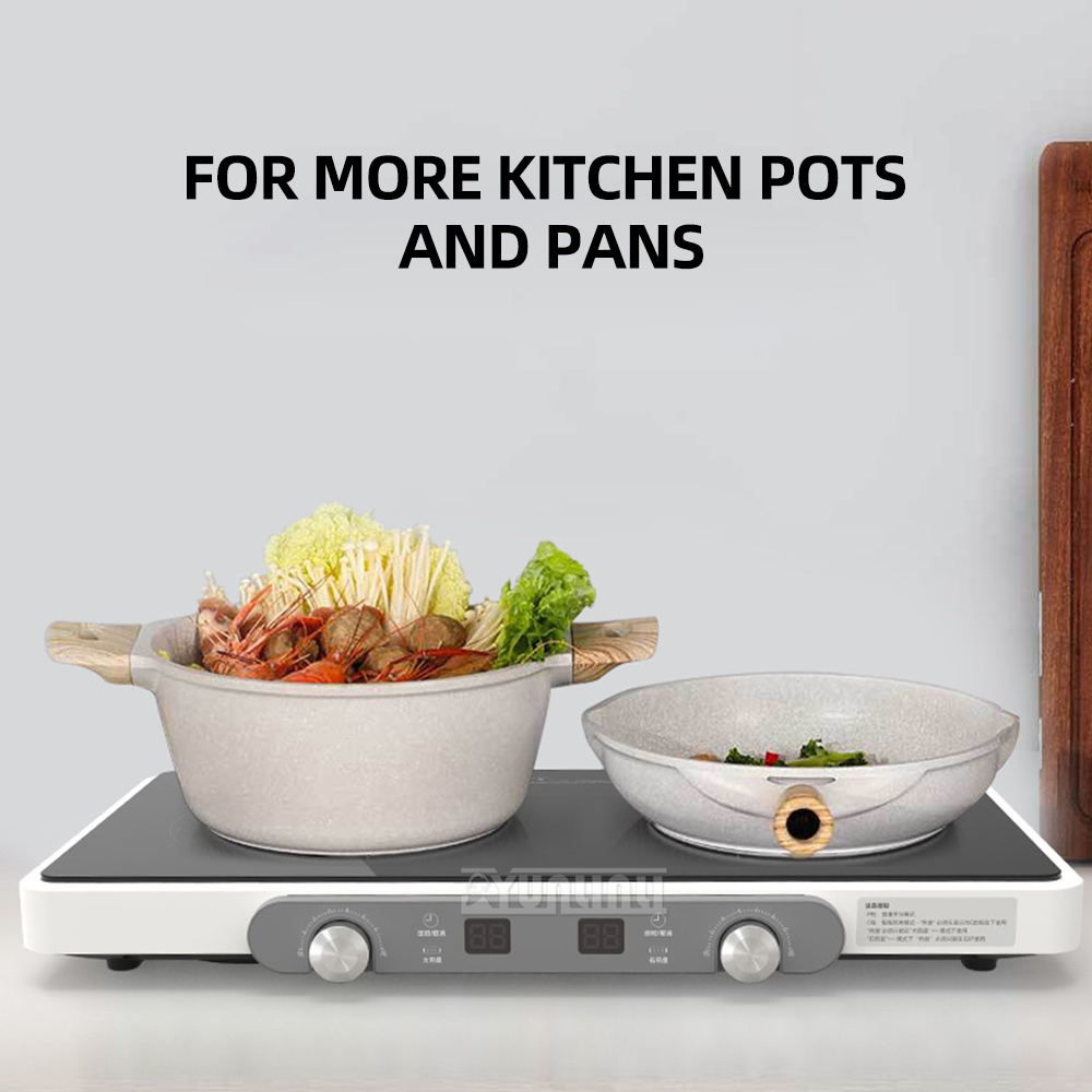 Hot Pot Portable Dual - Podwójna kuchenka kuchenna Wielofunkcyjna kuchenka indukcyjna