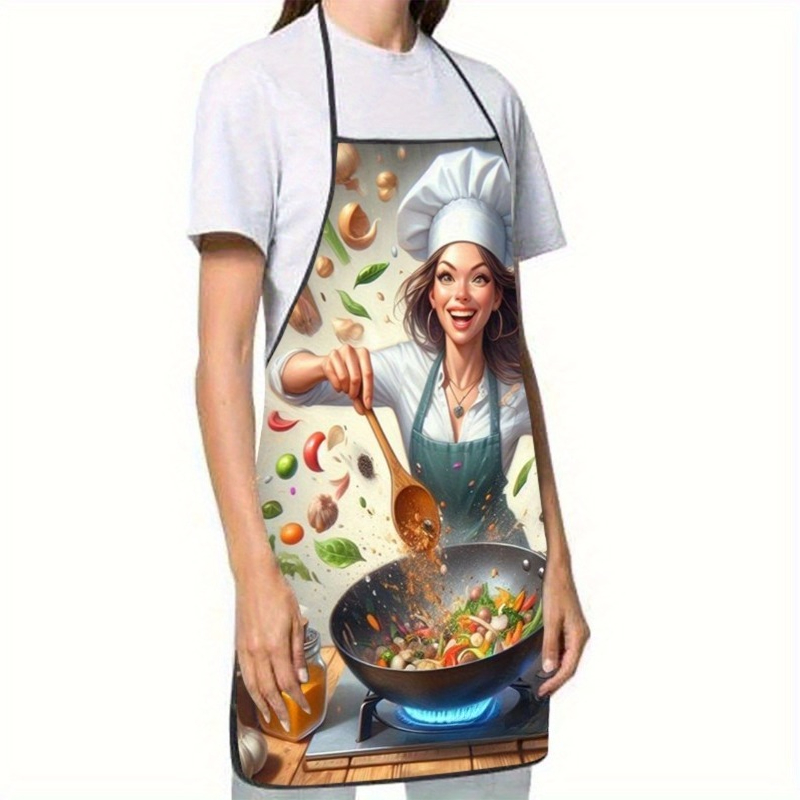 Home Cooking Chef - Fartuch kuchenny z motywem warzyw, wytrzymały