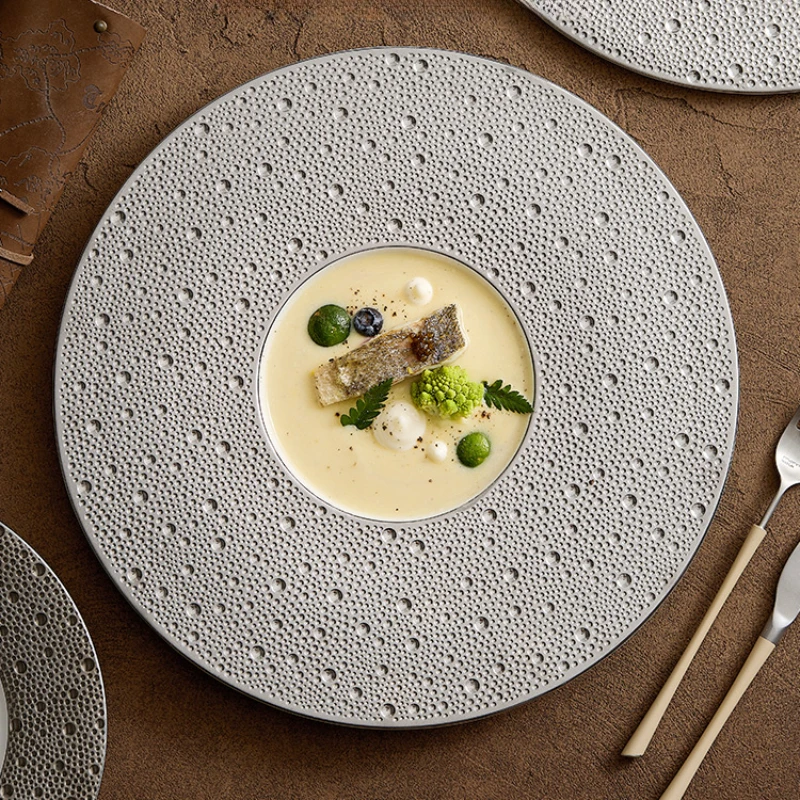 Home Cooking Dishes - Kreatywny Meteor Planet Okrągły Ceramiczny Talerz