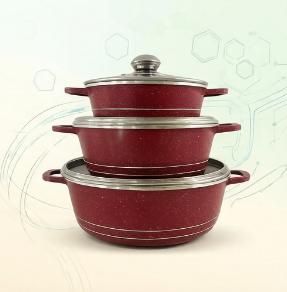 Home Cooking Chef - Zestaw naczyń kuchennych JMZ, granitowe garnki