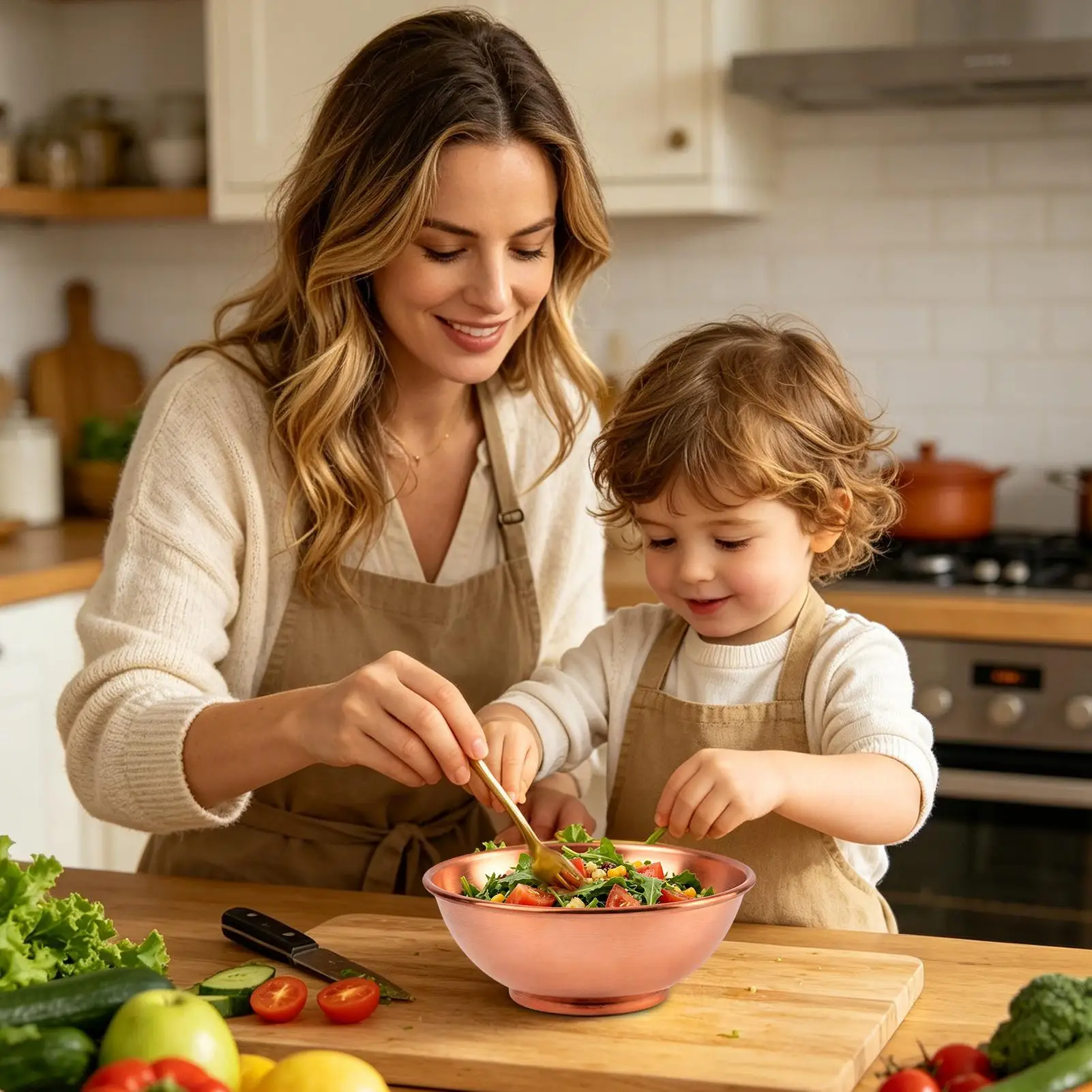 Miedziana miska, duże pojemnik – Home Cooking Chef recenzja i cena